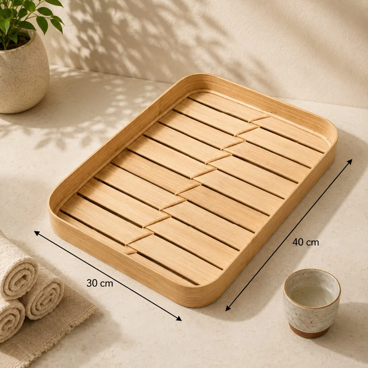 Cream Square Tray